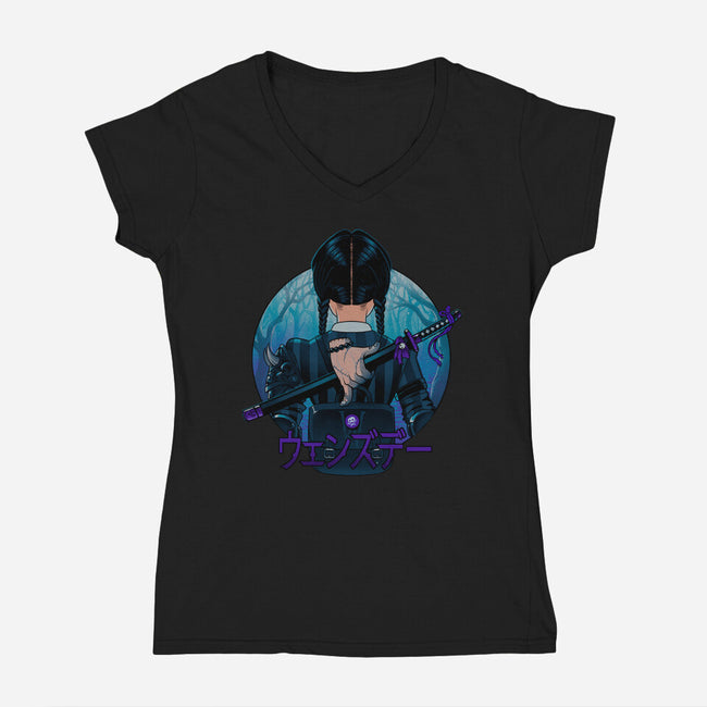 Autumn Wednesday-womens v-neck tee-Bruno Mota