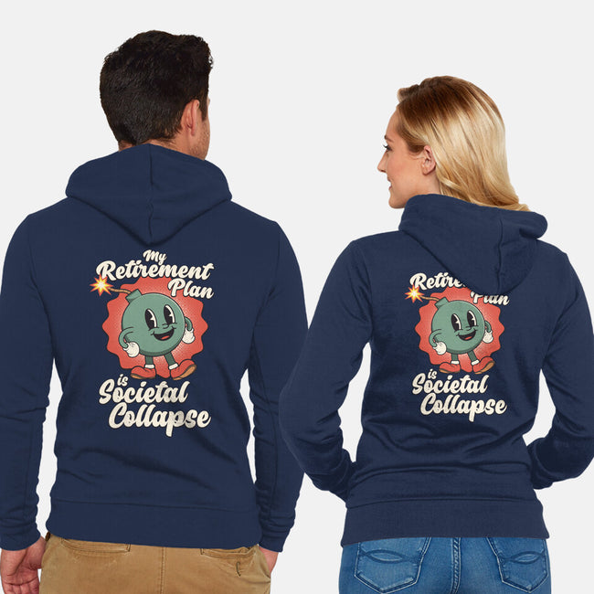 Societal Collapse-unisex zip-up sweatshirt-RoboMega