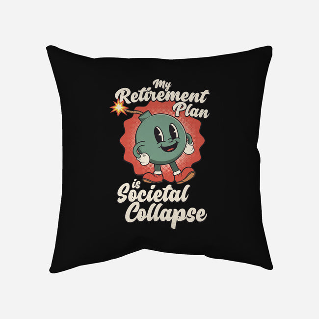 Societal Collapse-none removable cover w insert throw pillow-RoboMega