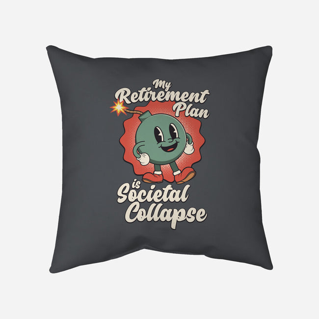Societal Collapse-none removable cover w insert throw pillow-RoboMega
