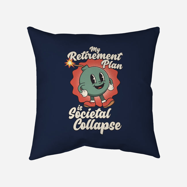 Societal Collapse-none removable cover w insert throw pillow-RoboMega