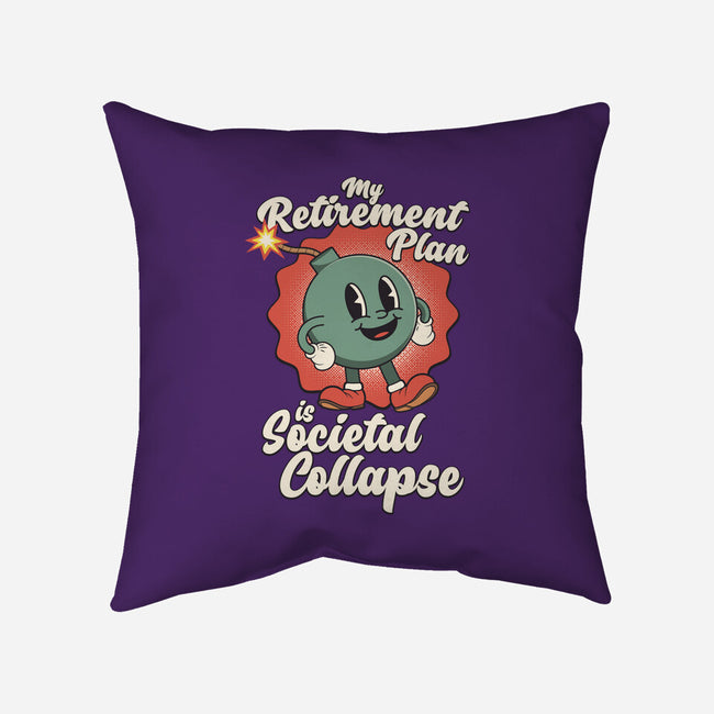 Societal Collapse-none removable cover w insert throw pillow-RoboMega