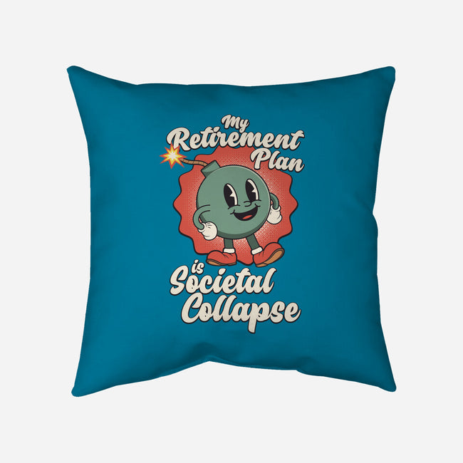 Societal Collapse-none removable cover w insert throw pillow-RoboMega