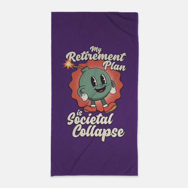 Societal Collapse-none beach towel-RoboMega