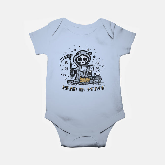 Reading In Peace-baby basic onesie-kg07