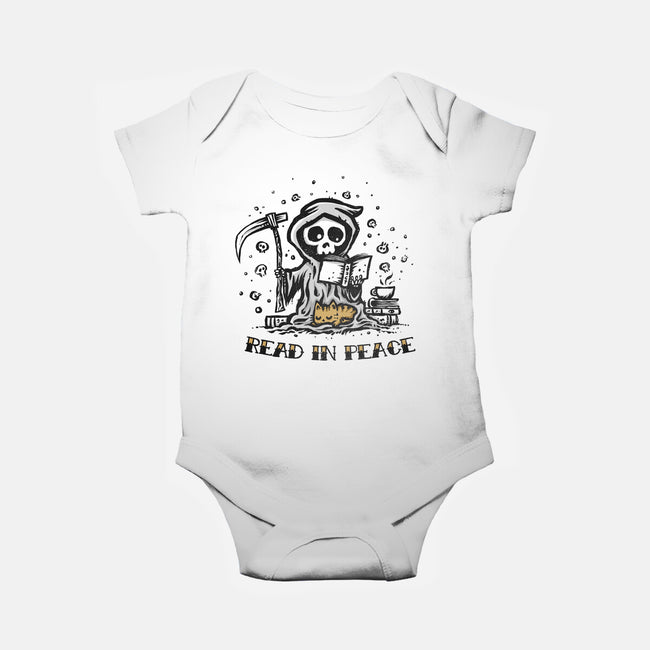 Reading In Peace-baby basic onesie-kg07