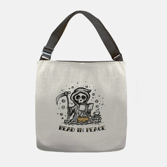 Reading In Peace-none adjustable tote bag-kg07