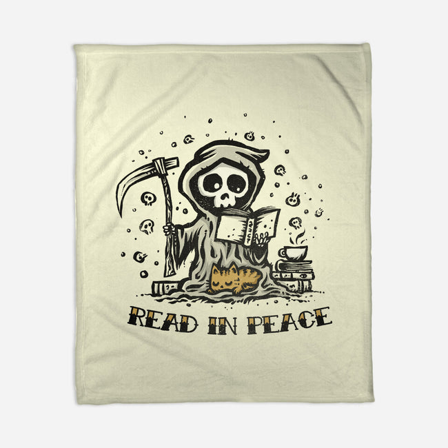 Reading In Peace-none fleece blanket-kg07