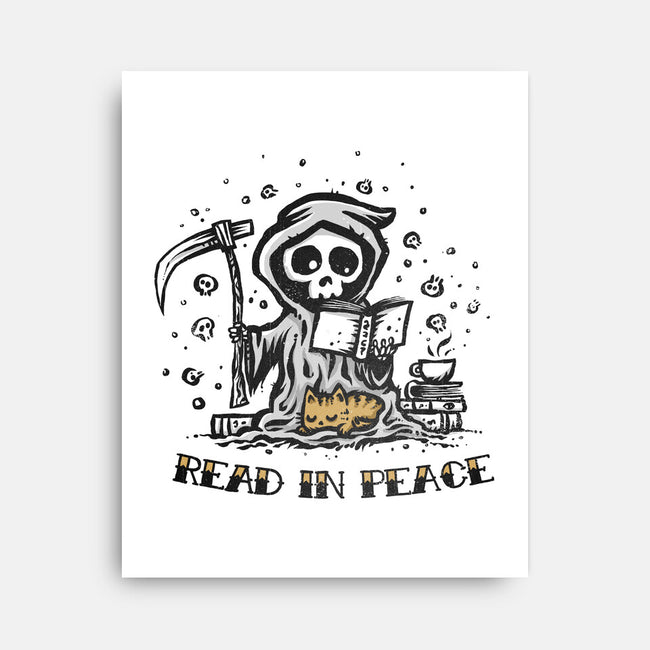 Reading In Peace-none stretched canvas-kg07