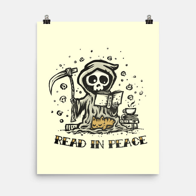 Reading In Peace-none matte poster-kg07