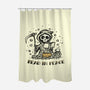 Reading In Peace-none polyester shower curtain-kg07