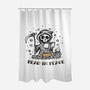 Reading In Peace-none polyester shower curtain-kg07