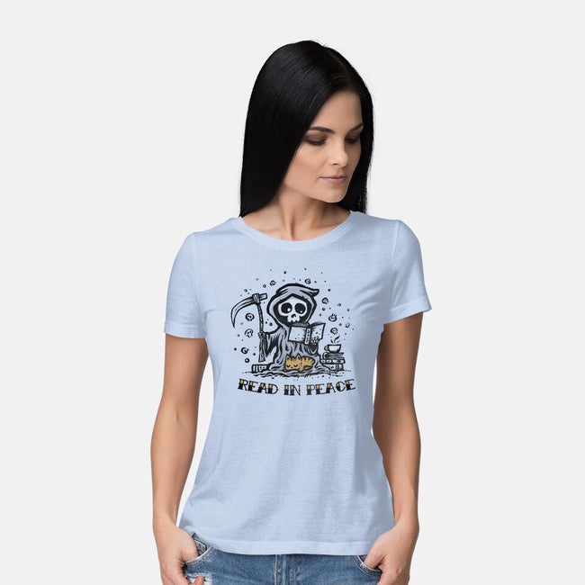Reading In Peace-womens basic tee-kg07
