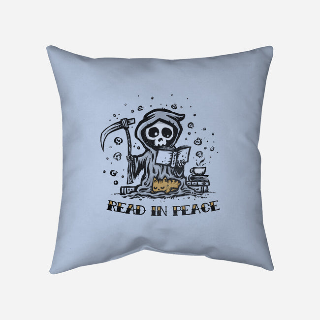 Reading In Peace-none removable cover w insert throw pillow-kg07