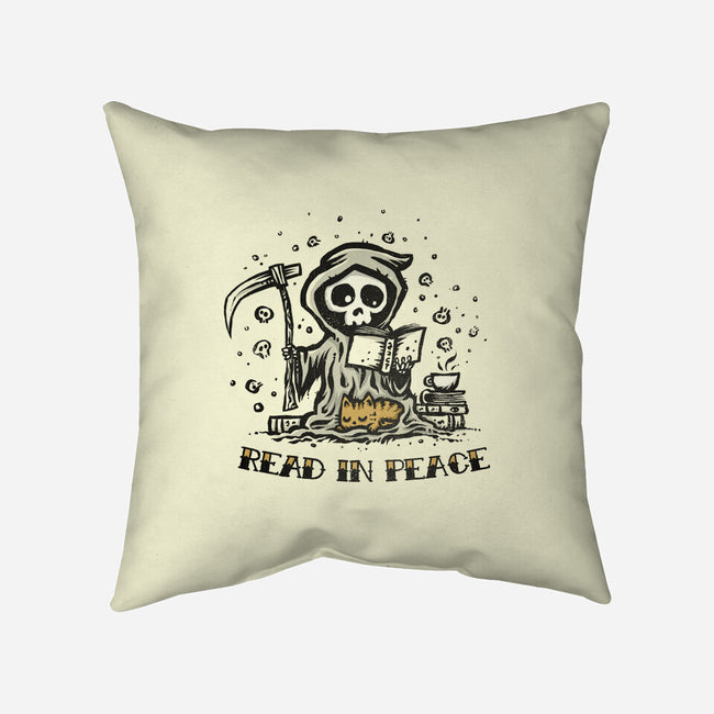 Reading In Peace-none removable cover w insert throw pillow-kg07