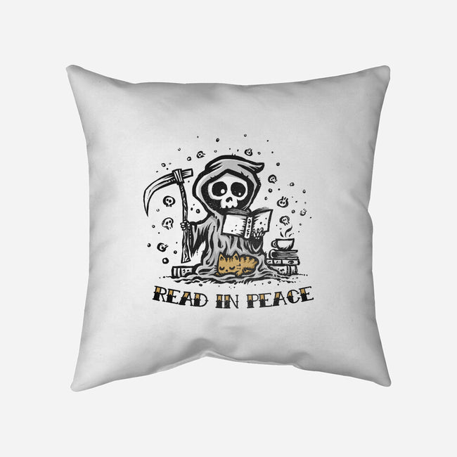 Reading In Peace-none removable cover w insert throw pillow-kg07