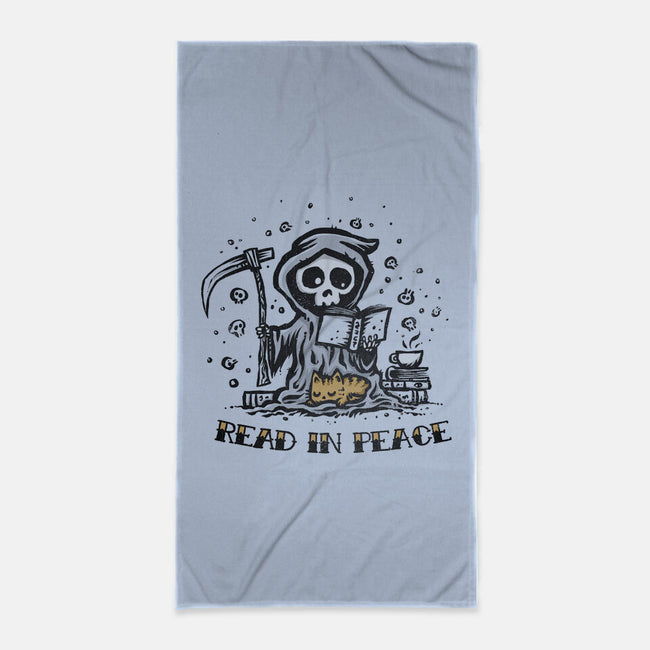 Reading In Peace-none beach towel-kg07