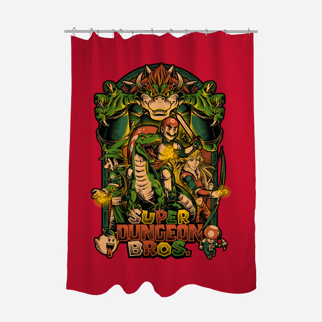 Super Dungeon Bros-none polyester shower curtain-Studio Mootant