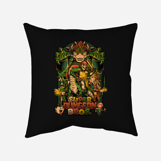 Super Dungeon Bros-none removable cover w insert throw pillow-Studio Mootant