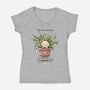 No Such Thing As Too Many Plants-womens v-neck tee-TechraNova