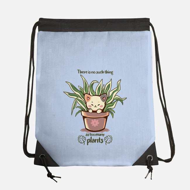 No Such Thing As Too Many Plants-none drawstring bag-TechraNova
