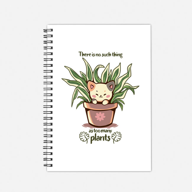 No Such Thing As Too Many Plants-none dot grid notebook-TechraNova