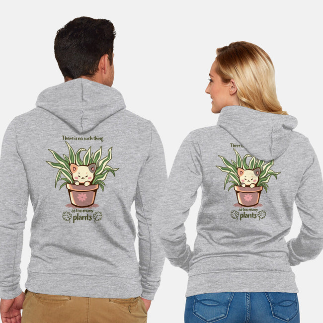 No Such Thing As Too Many Plants-unisex zip-up sweatshirt-TechraNova