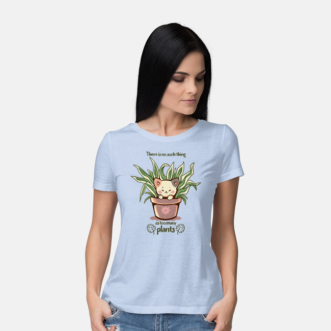 No Such Thing As Too Many Plants-womens basic tee-TechraNova