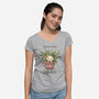 No Such Thing As Too Many Plants-womens v-neck tee-TechraNova