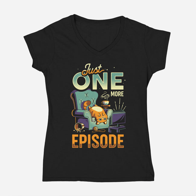 Chonky TV Addict-womens v-neck tee-Snouleaf