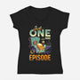 Chonky TV Addict-womens v-neck tee-Snouleaf