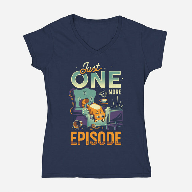 Chonky TV Addict-womens v-neck tee-Snouleaf