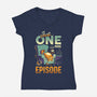 Chonky TV Addict-womens v-neck tee-Snouleaf