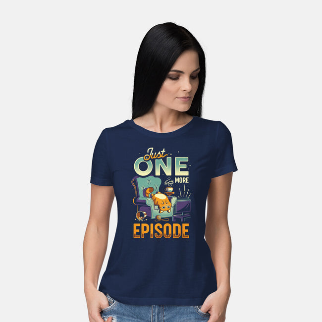 Chonky TV Addict-womens basic tee-Snouleaf