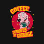 Coffee Improves My Courage-none beach towel-leepianti