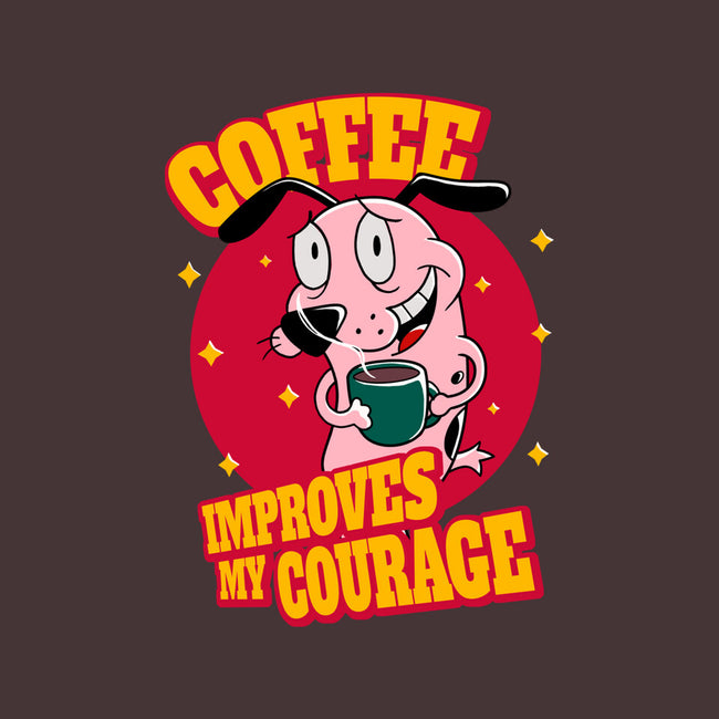 Coffee Improves My Courage-none polyester shower curtain-leepianti