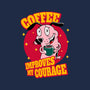 Coffee Improves My Courage-none polyester shower curtain-leepianti