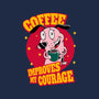 Coffee Improves My Courage-womens basic tee-leepianti