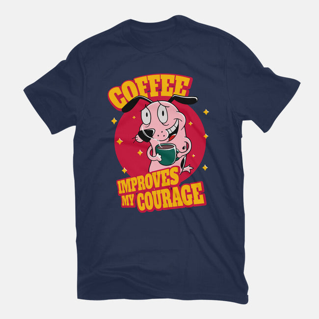 Coffee Improves My Courage-mens basic tee-leepianti