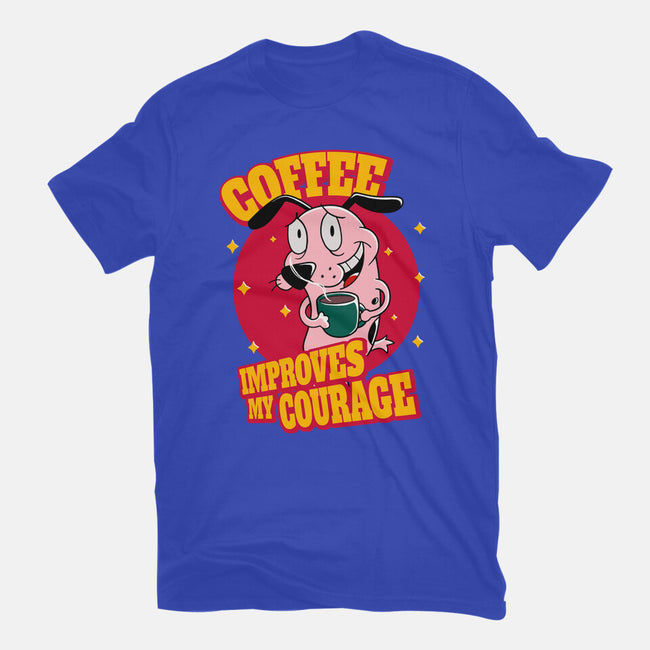 Coffee Improves My Courage-mens basic tee-leepianti