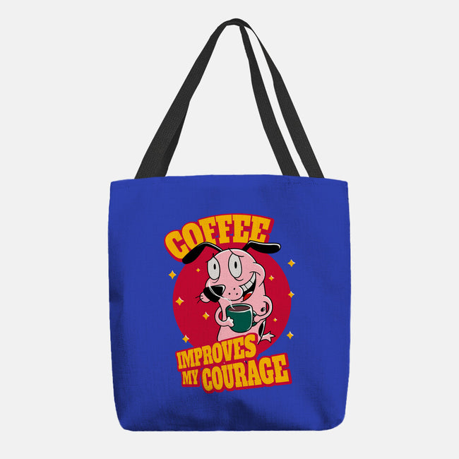 Coffee Improves My Courage-none basic tote bag-leepianti