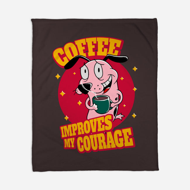 Coffee Improves My Courage-none fleece blanket-leepianti