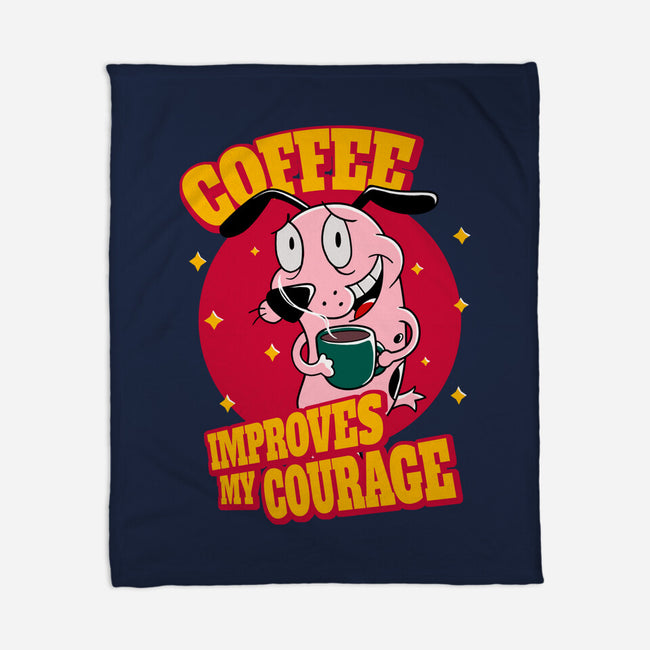 Coffee Improves My Courage-none fleece blanket-leepianti