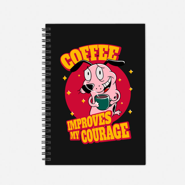 Coffee Improves My Courage-none dot grid notebook-leepianti