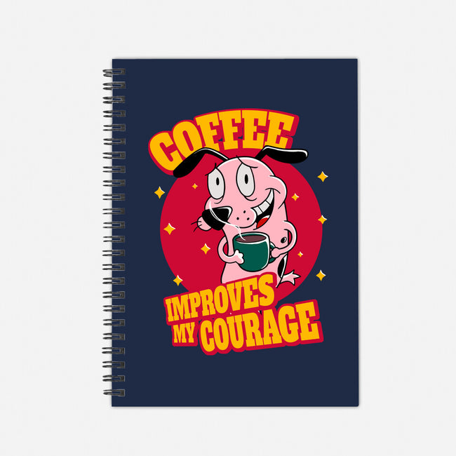 Coffee Improves My Courage-none dot grid notebook-leepianti
