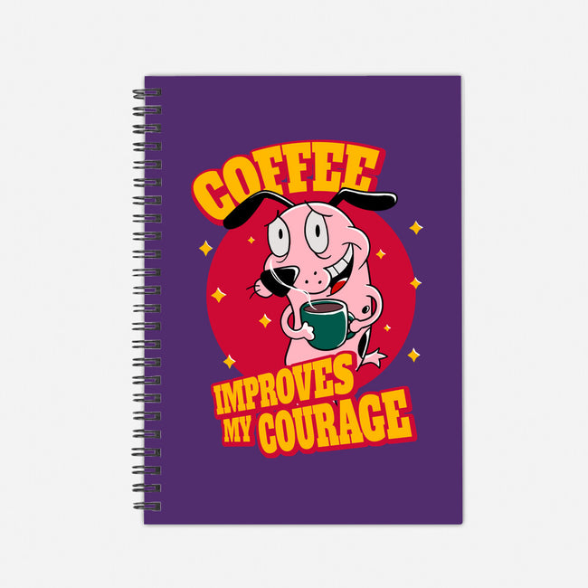 Coffee Improves My Courage-none dot grid notebook-leepianti