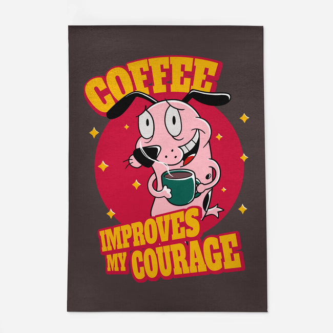 Coffee Improves My Courage-none indoor rug-leepianti