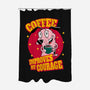 Coffee Improves My Courage-none polyester shower curtain-leepianti