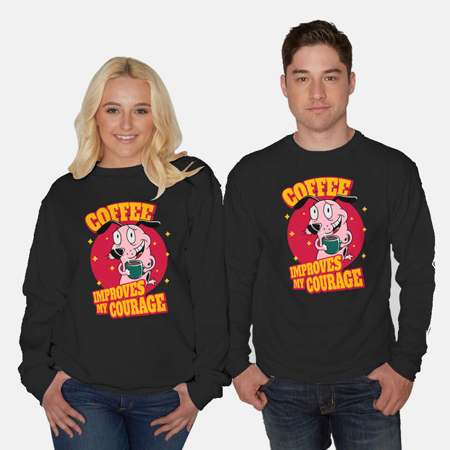 Coffee Improves My Courage-unisex crew neck sweatshirt-leepianti