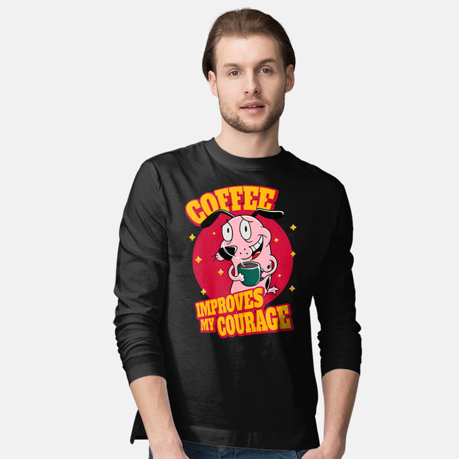 Coffee Improves My Courage-mens long sleeved tee-leepianti